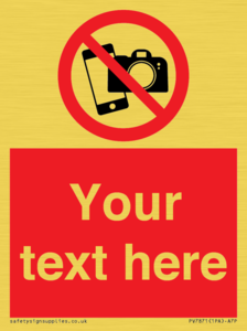 Custom No filming or photography